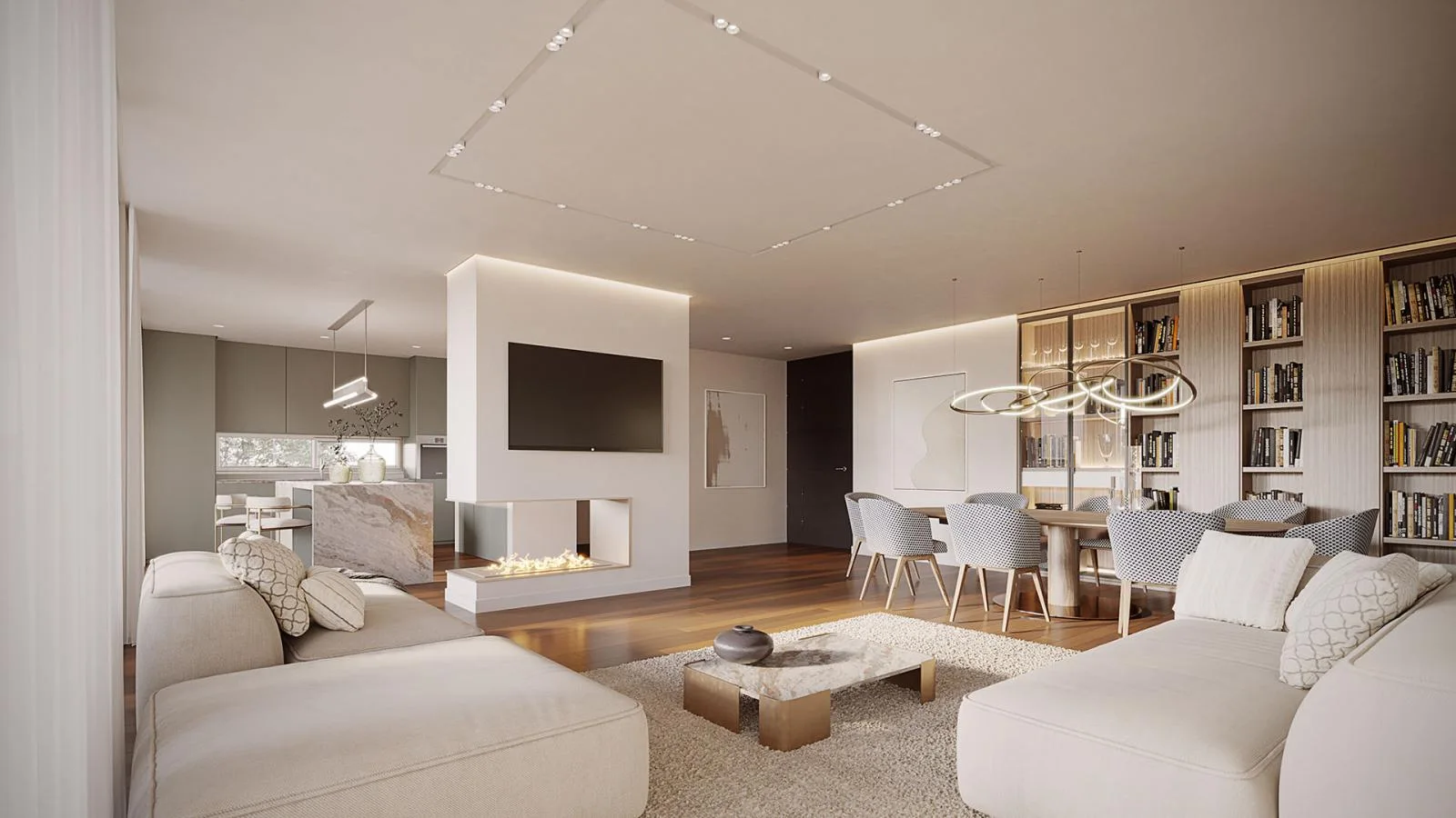 Sunset Residences penthouse living room