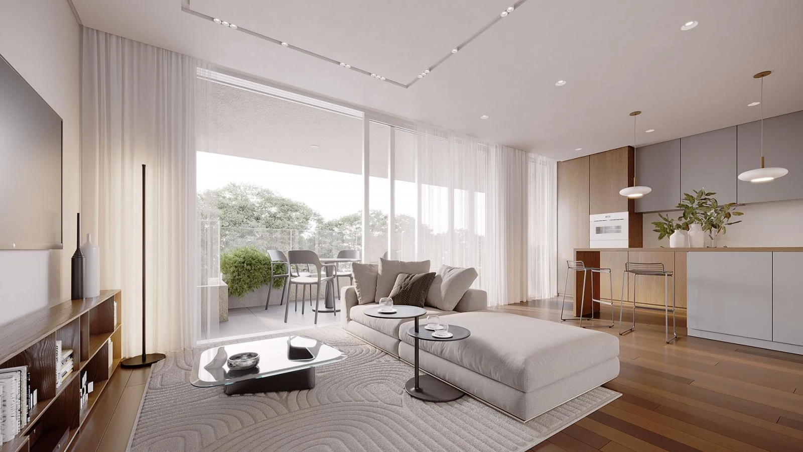 Sunset Residences 1 bedroom flat living room