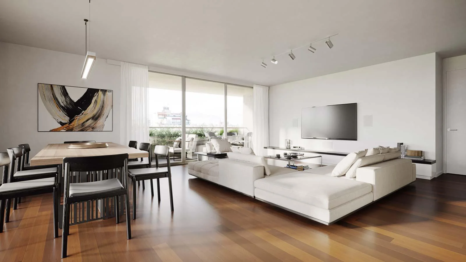 Oak Tree Residences living room view