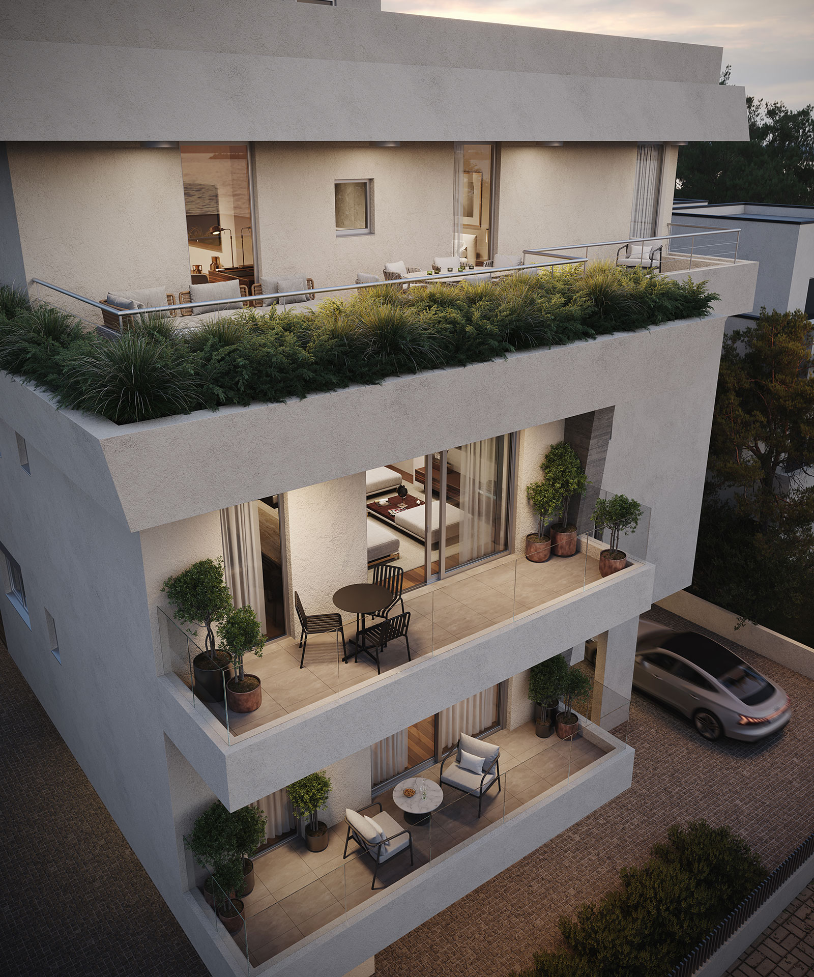 Riverwalk residences building exterior back