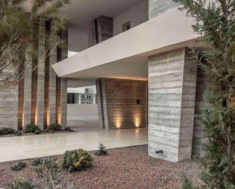 apartment building entrance in Nicosia